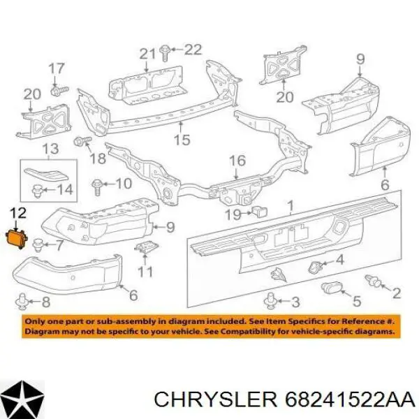 Купити 05143320AD Chrysler Контактне кільце подушки безпеки