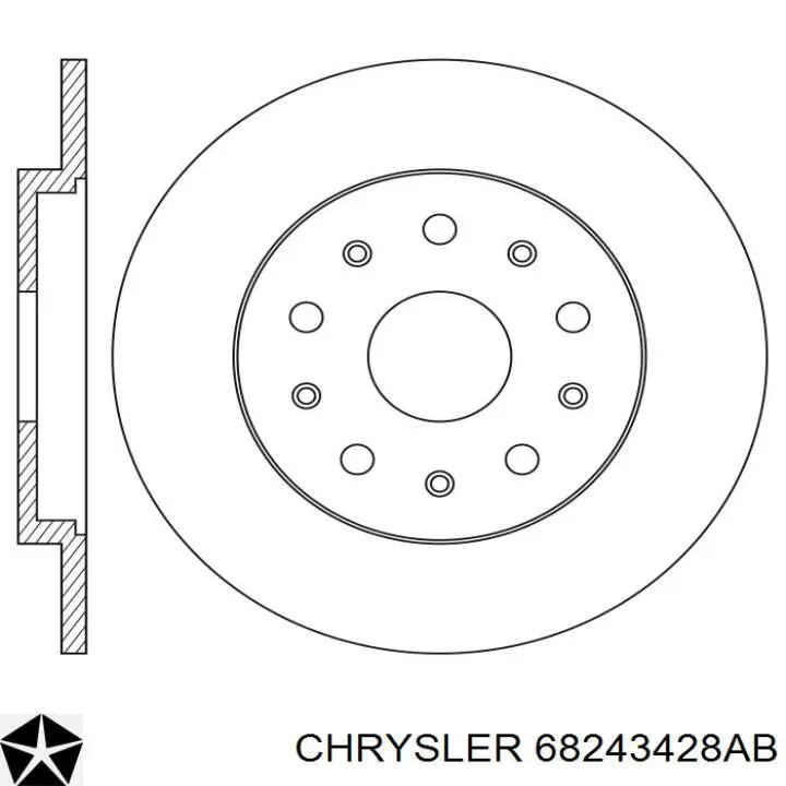 68243428AB Chrysler диск гальмівний задній