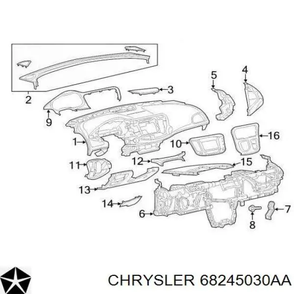  Chrysler 68245030AA ціна, від 18.56 USD