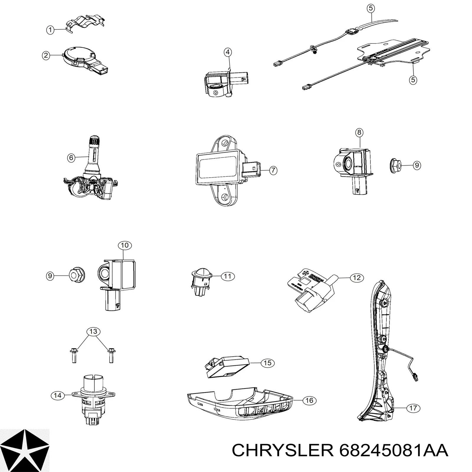  Chrysler 68245081AA ціна, від 17.14 USD