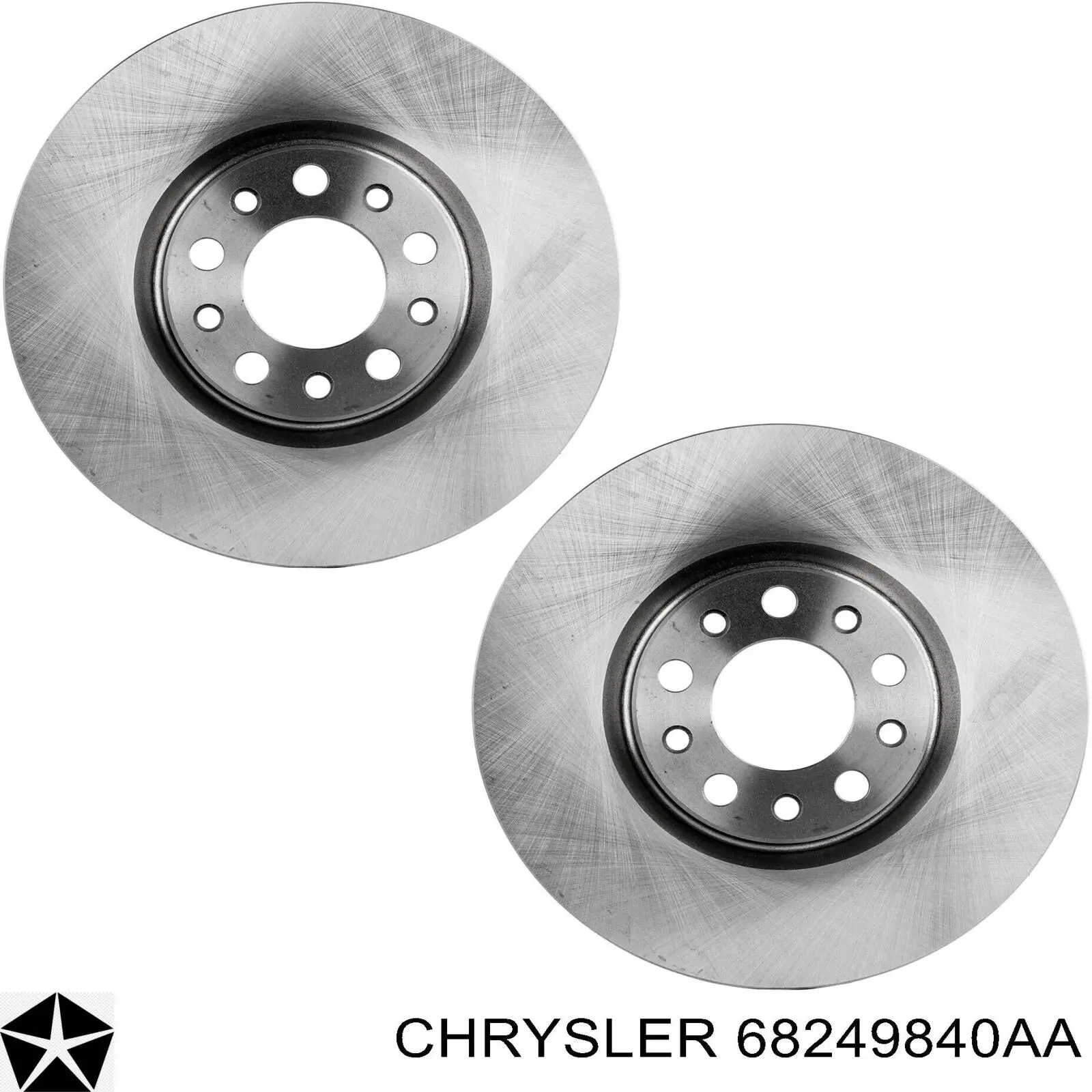 Диск переднього гальма Chrysler 68249840AA ціна, від 38.01 USD