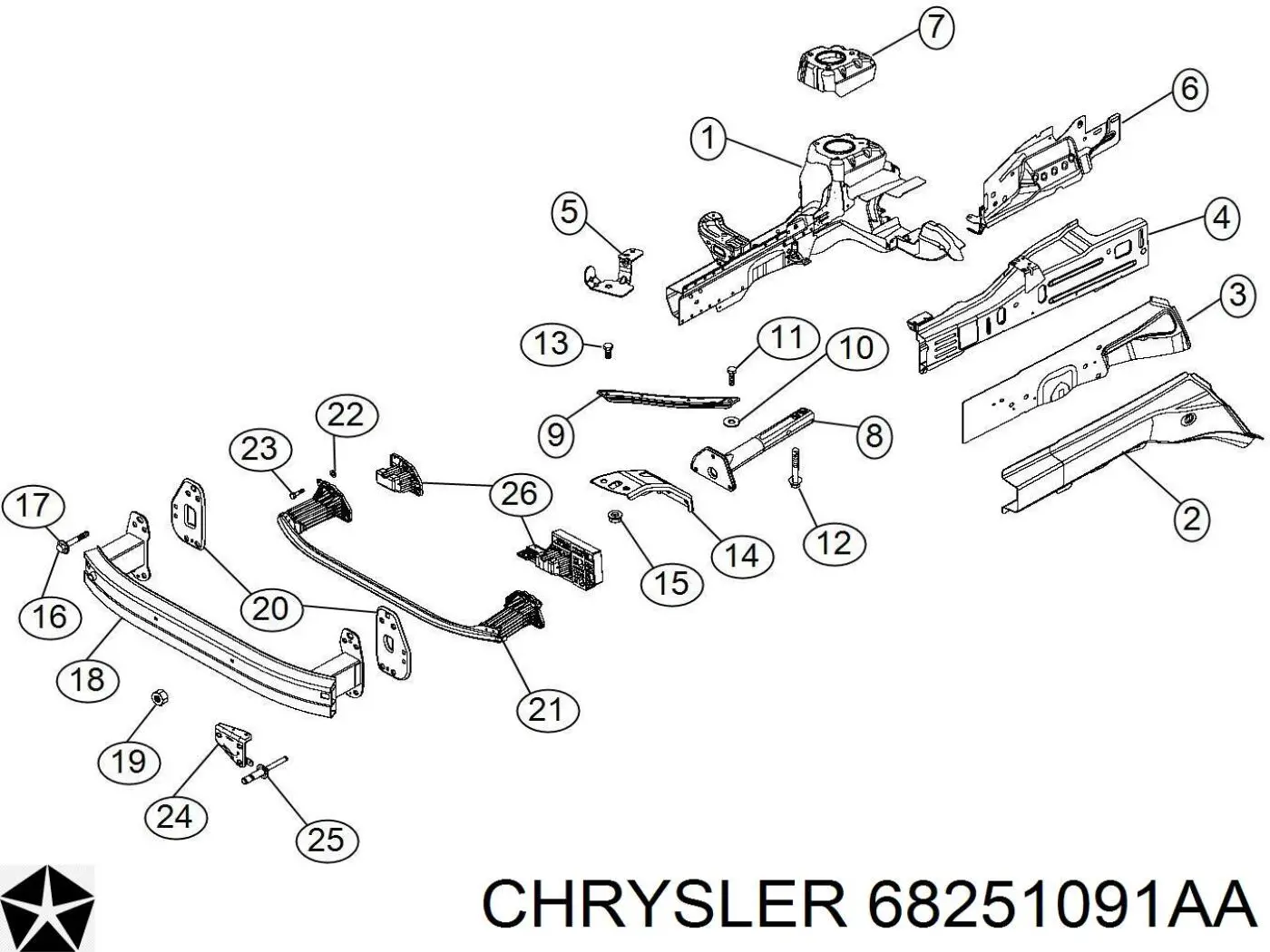  Chrysler 68251091AA ціна, від 11.55 USD