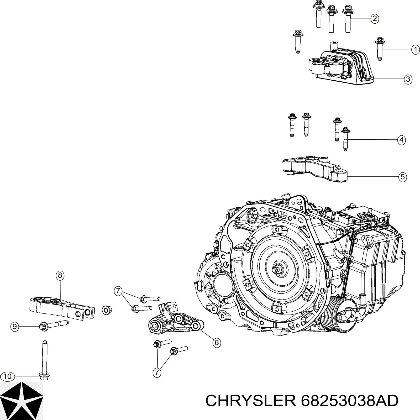  Chrysler 68253038AD ціна, від 109.88 USD