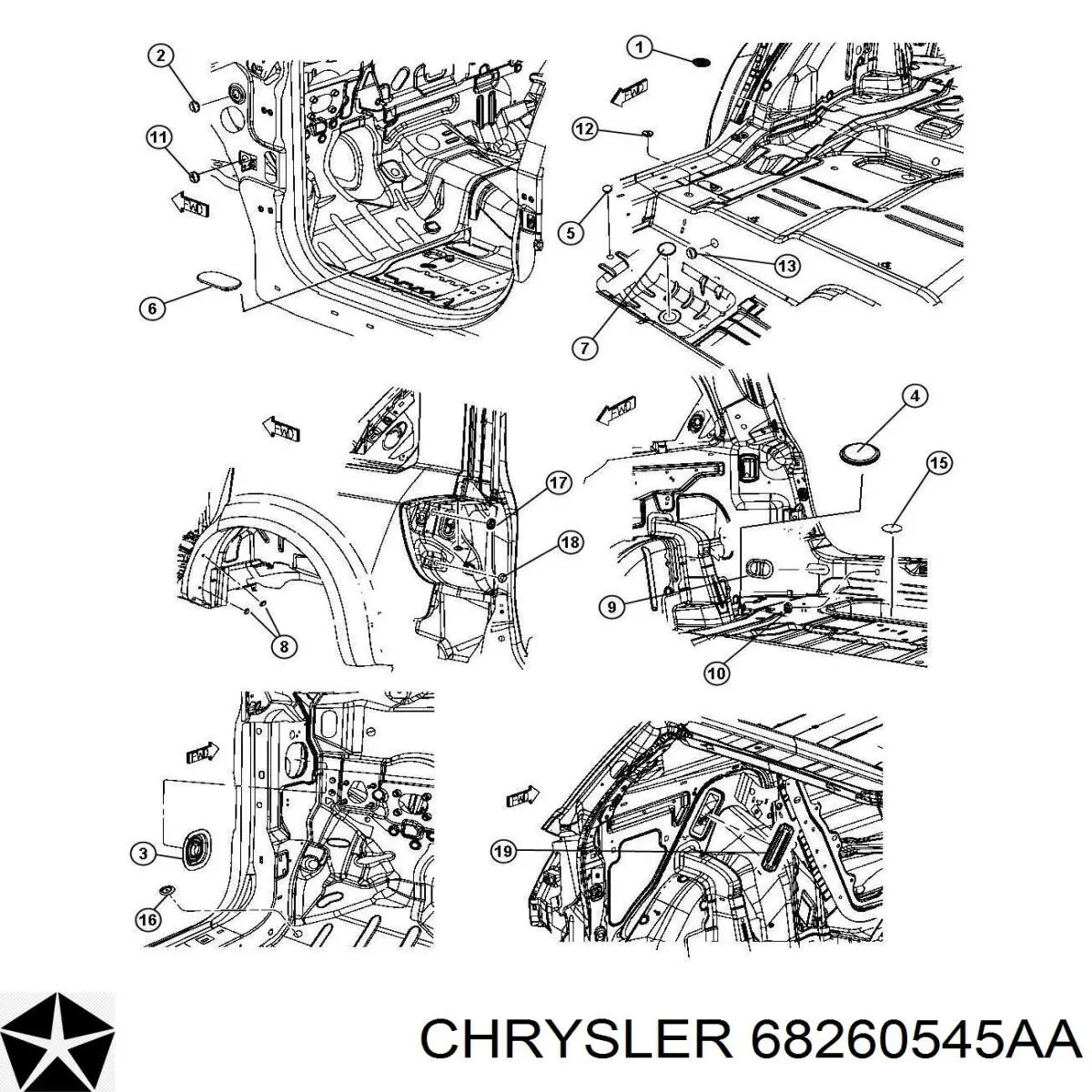 Купити 5058643AA Chrysler Решітка вентиляційна задня