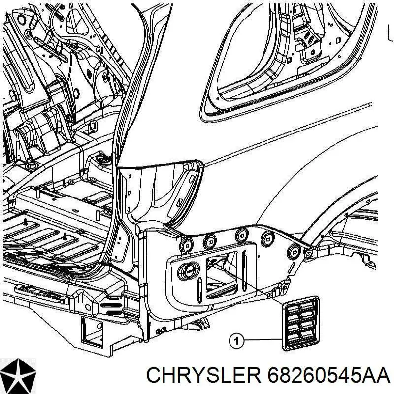 Решітка вентиляційна задня Chrysler 68260545AA ціна, від 5.13 USD