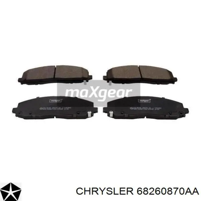 Купити 68260870AA Chrysler Колодки гальмівні передні, дискові