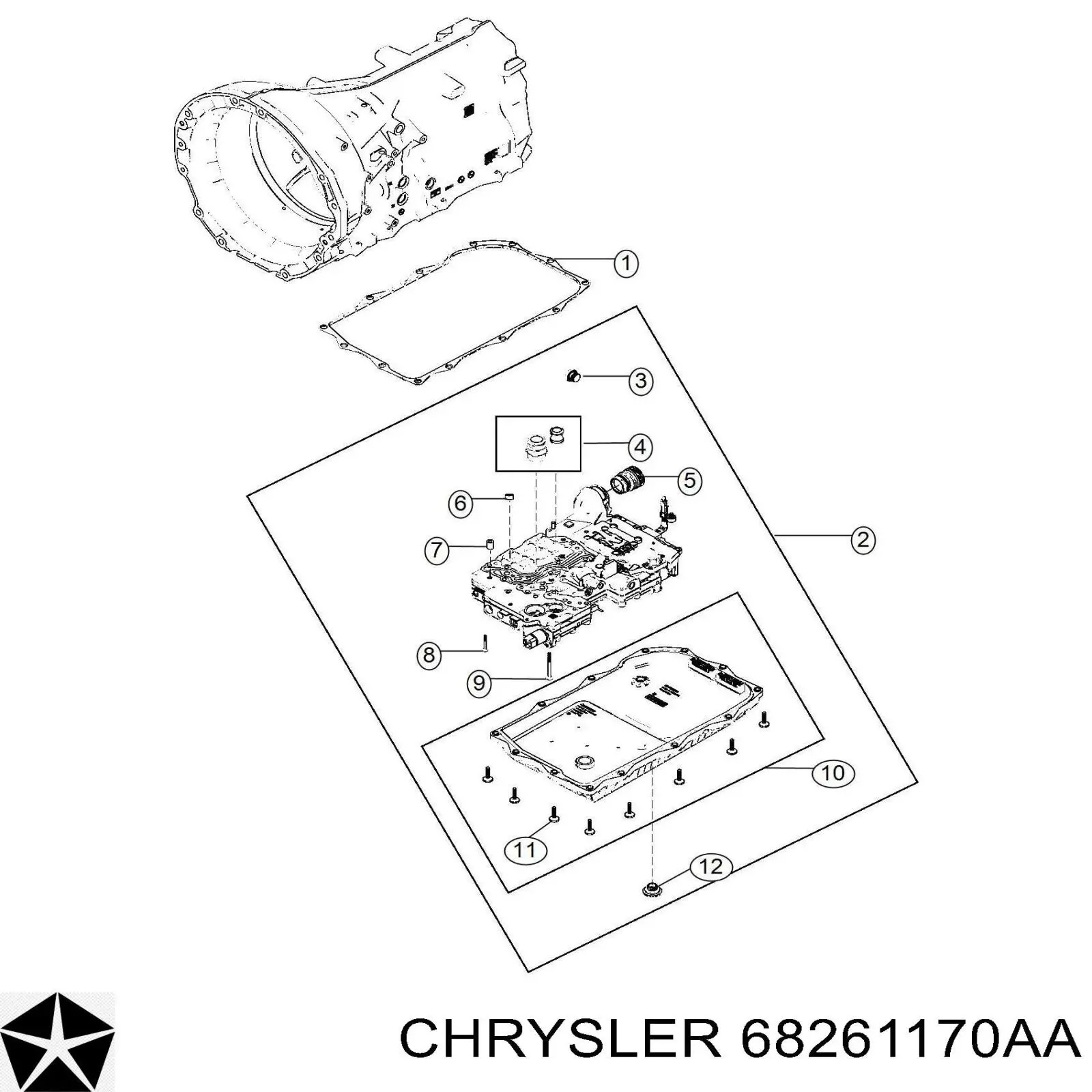 Піддон АКПП Chrysler 68261170AA ціна, від 295.37 USD