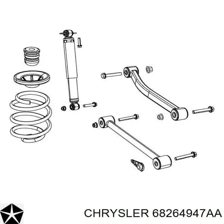 68264947AA Chrysler Важіль/тяга задньої підвіски подовжній нижній, лівий/правий