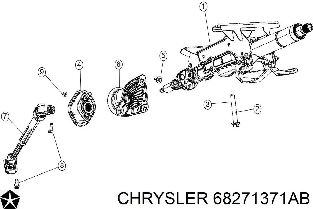 68271371AB Chrysler Колонка рульового управління