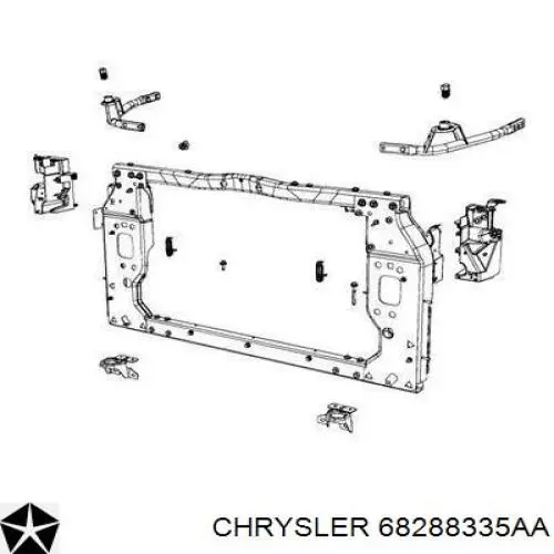 Супорт радіатора лівий/монтажна панель кріплення фар 68288335AA Chrysler