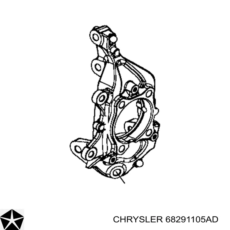 Кулак поворотний лівий Chrysler 68291105AD ціна, від 44.29 USD