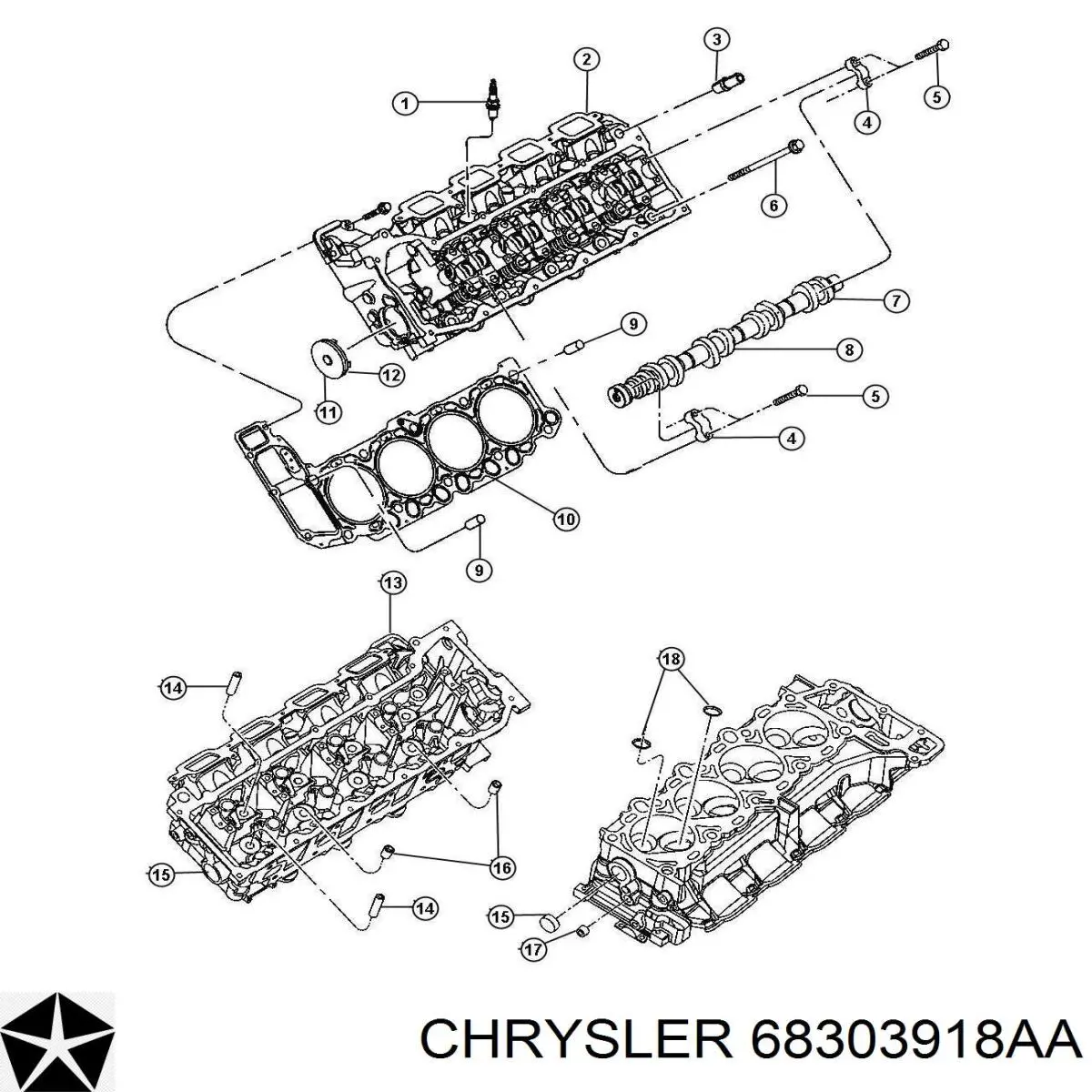 Свіча запалювання 68303918AA Chrysler