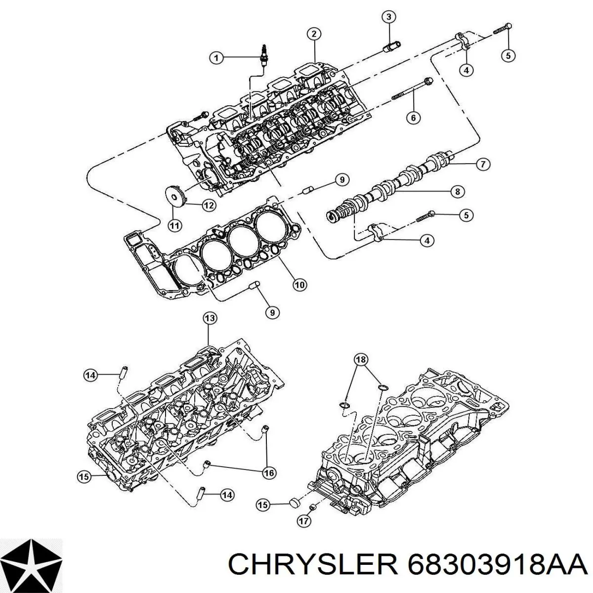 68303918AA Chrysler Свіча запалювання