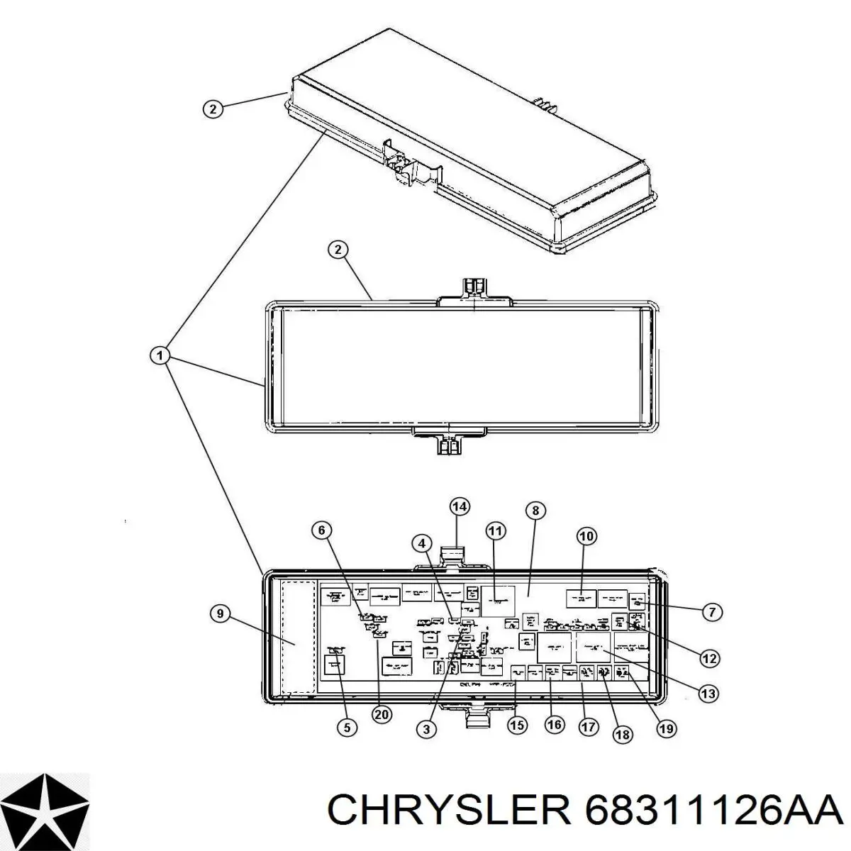  Chrysler 68311126AA ціна, від 15.52 USD