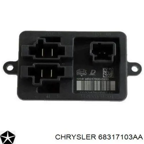 Резистор моторчика вентилятора A/C Chrysler 68317103AA ціна, від 33.32 USD