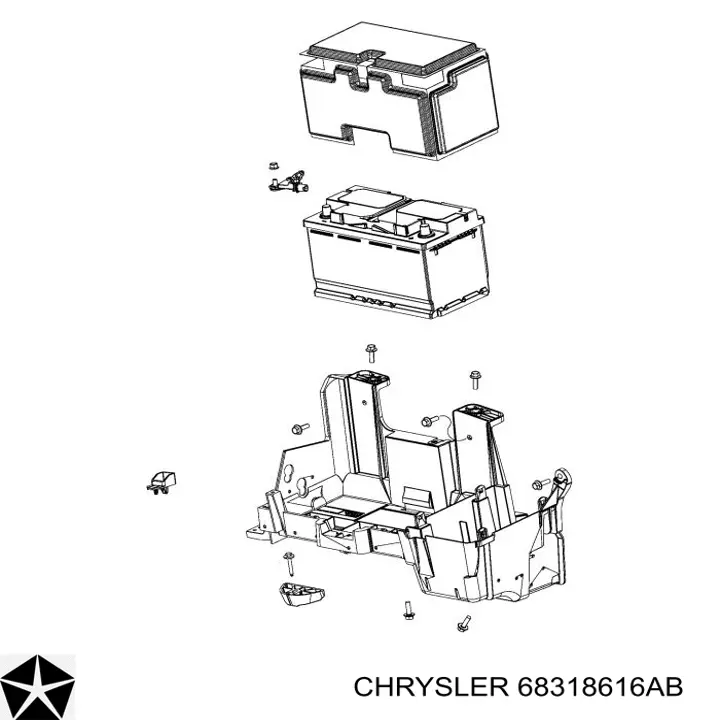 Купити 68318616AB Chrysler Лівий важіль передній нижній підвіски