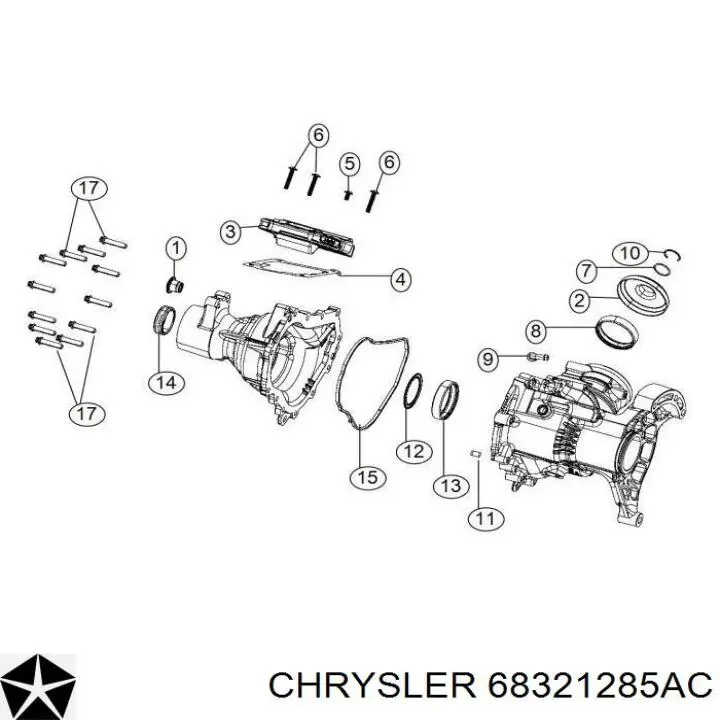 Мотор управління роздавальною коробкою Chrysler 68321285AC ціна, від 202.15 USD