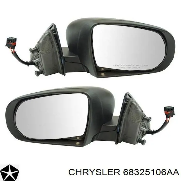 Праве бічне дзеркало Chrysler 68325106AA ціна, від 152.03 USD
