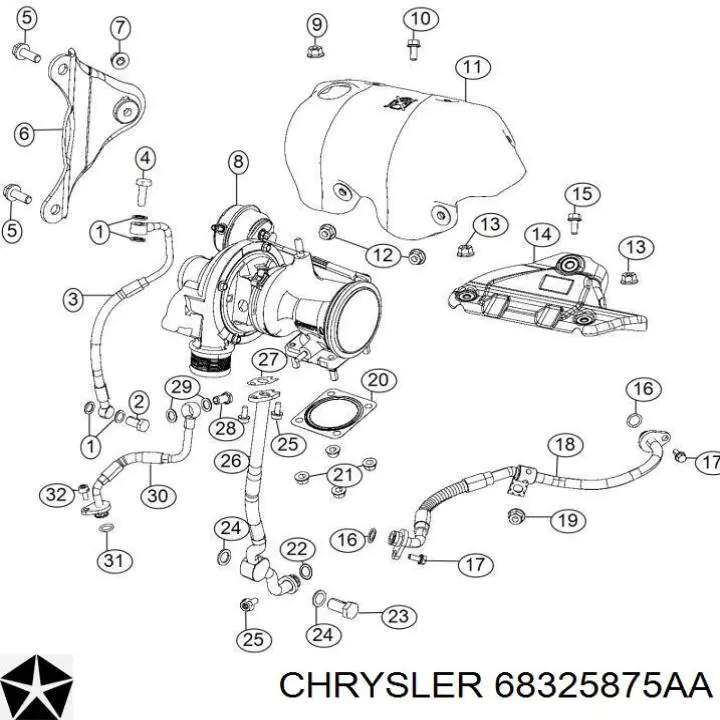  Chrysler 68325875AA ціна, від 81.50 USD
