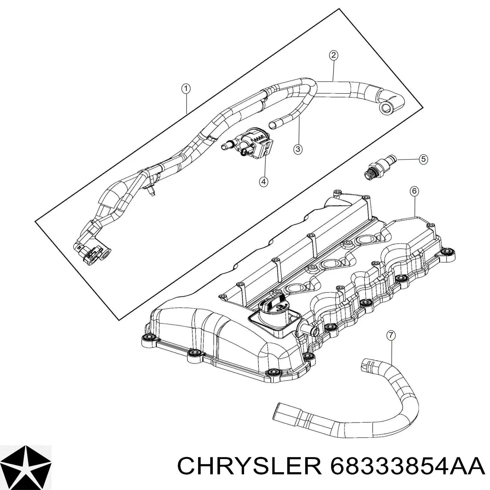  Клапан PCV (вентиляції картерних газів) Jeep Cherokee 