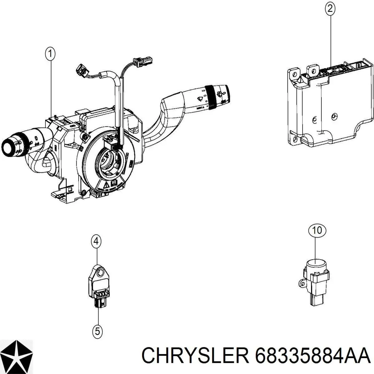  Chrysler 68335884AA ціна, від 24.07 USD
