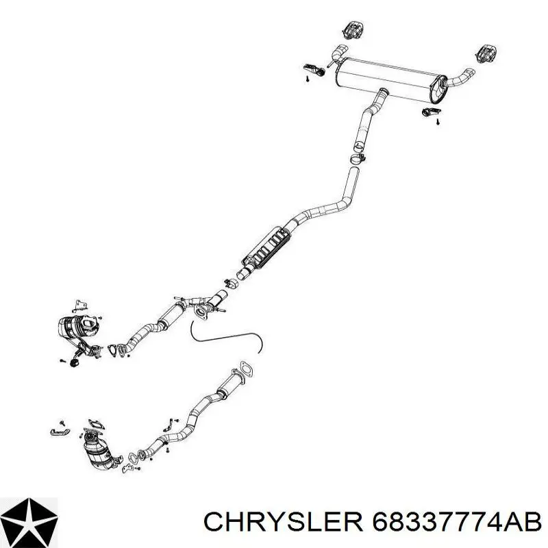 68337774AB Chrysler Конвертор-каталізатор, правий