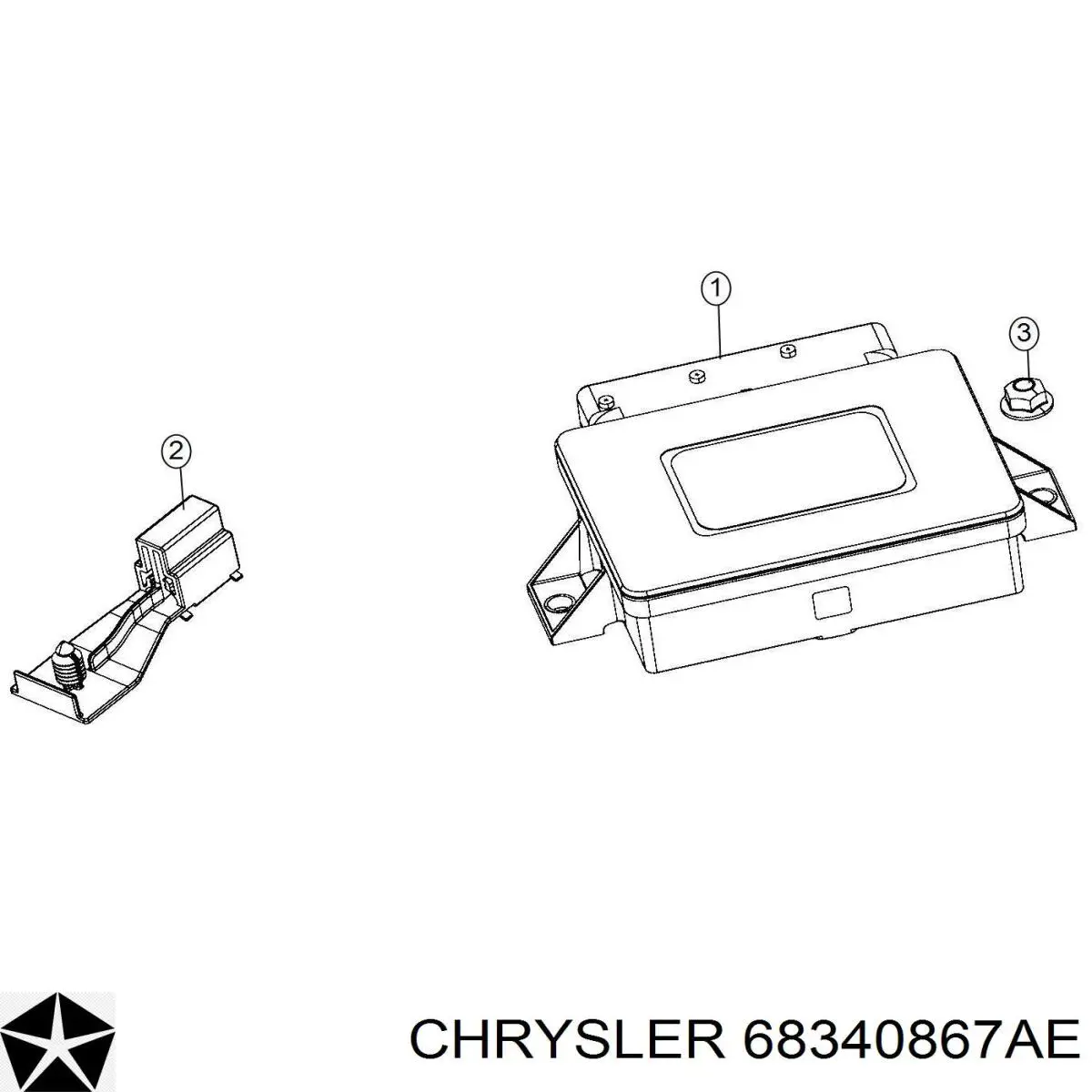 Блок керування (модуль) електромеханічного стояночного гальма Chrysler 68340867AE ціна, від 10.14 USD