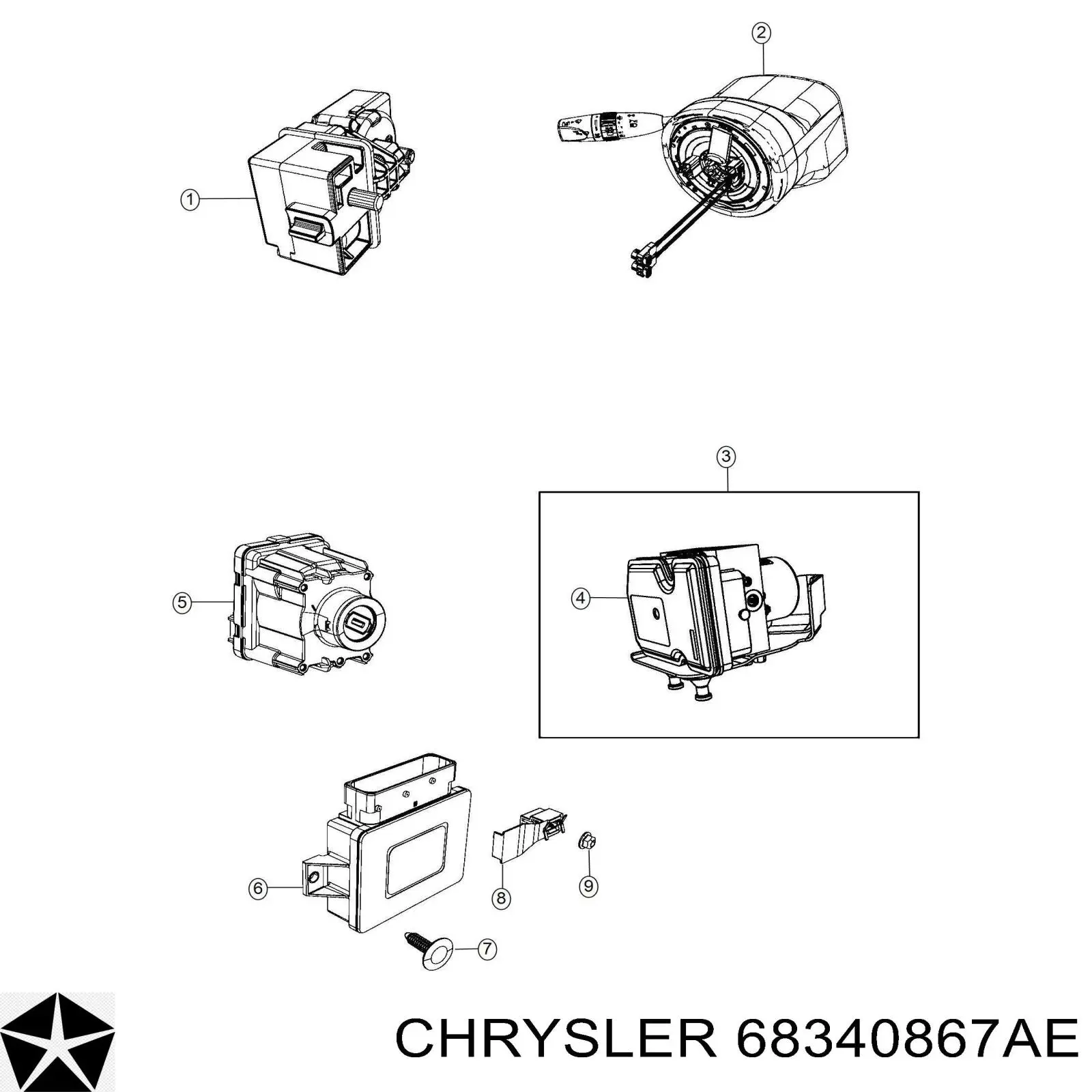 Блок керування (модуль) електромеханічного стояночного гальма 68438393AA Chrysler