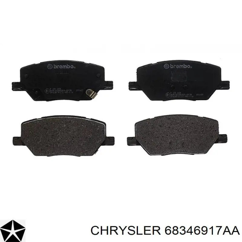 Купити 68346917AA Chrysler Колодки гальмівні передні, дискові