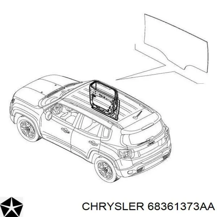 68361373AA Chrysler Вікно надставки дверей передніх