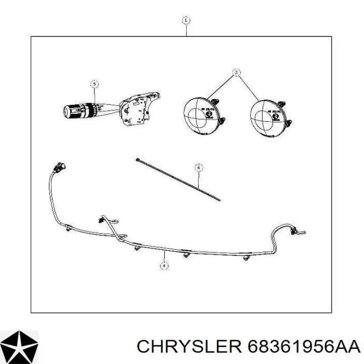 68361956AA Chrysler Покажчик повороту дзеркала, правий
