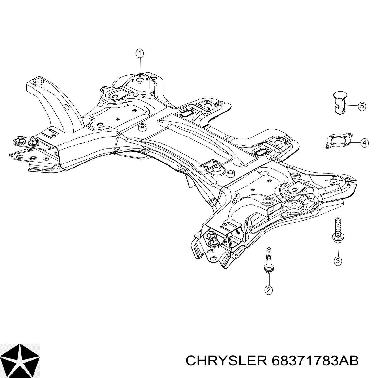 Підрамник передньої підвіски Chrysler 68371783AA ціна, від 180.51 USD