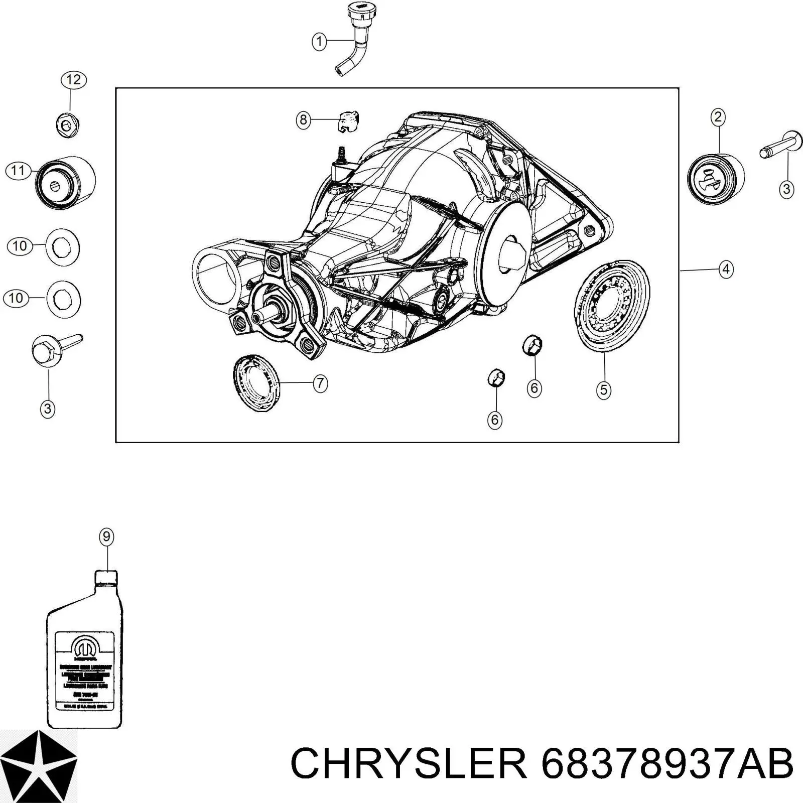 Редуктор колісний моста заднього Chrysler 68378937AB ціна, від 316.72 USD