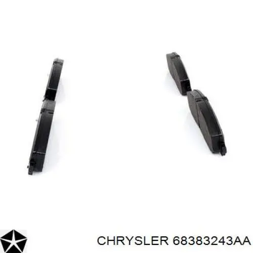 Купити 68383243AA Chrysler Колодки гальмівні передні, дискові