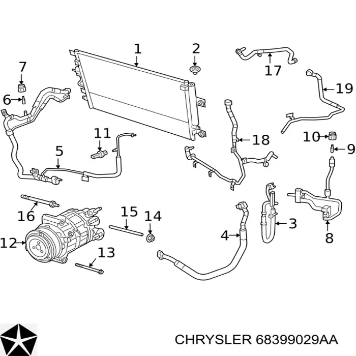 68399029AA Chrysler Конденсатор