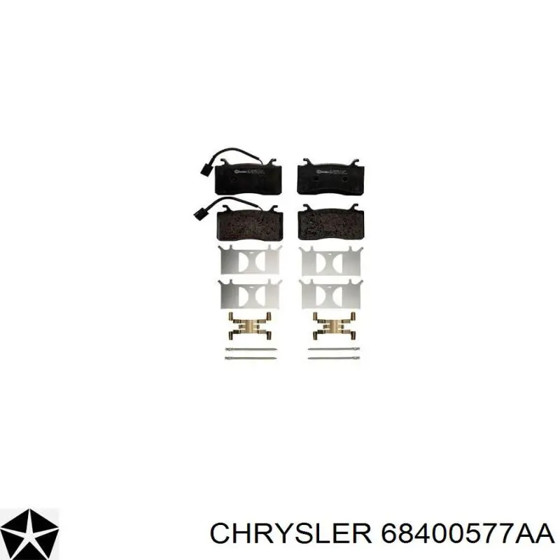 68400577AA Chrysler Передні гальмівні колодки