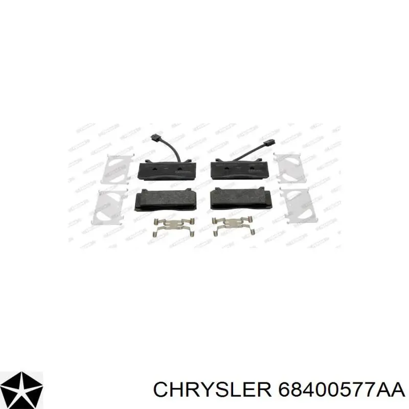 Колодки гальмівні передні, дискові 68400577AA Chrysler