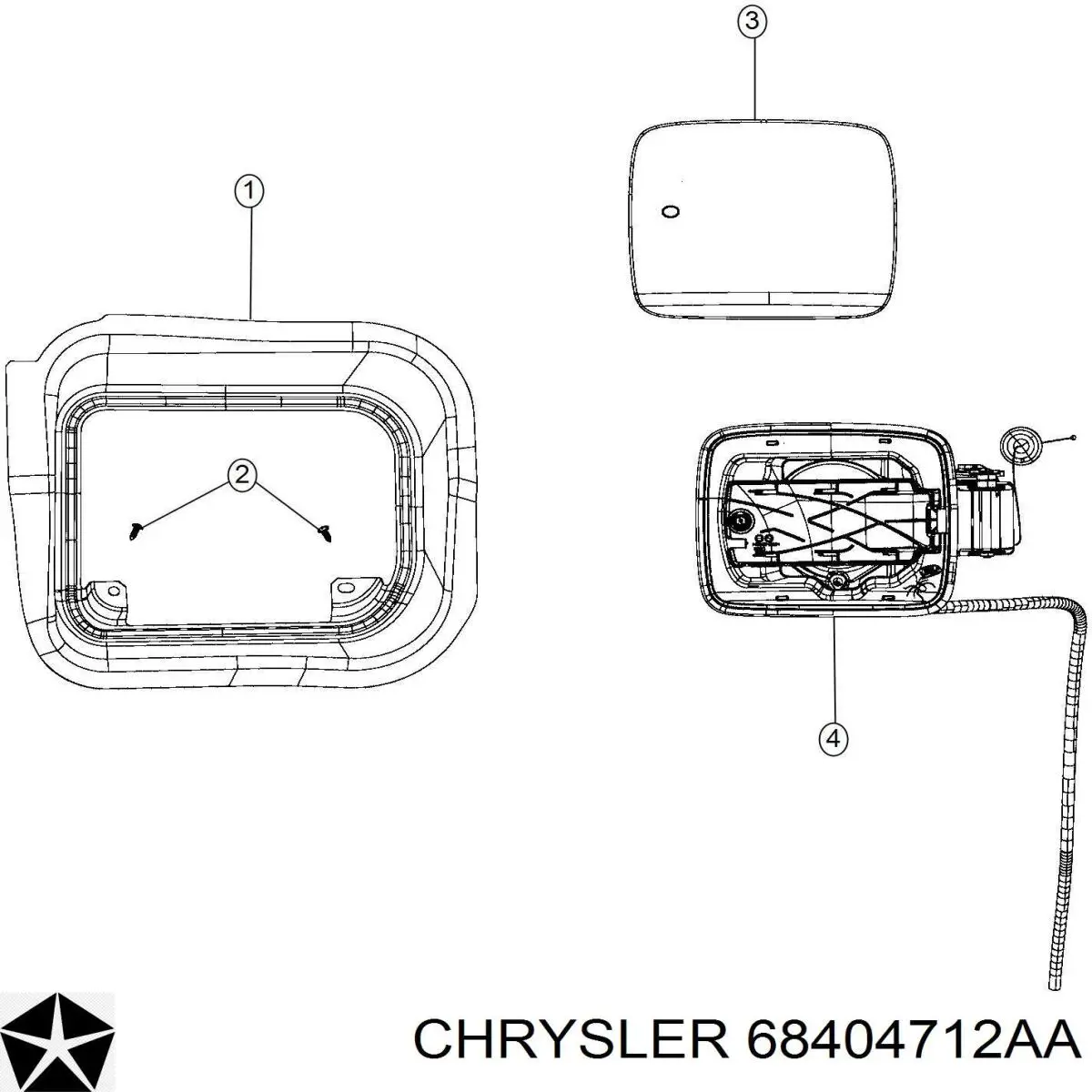 Петля лючка заливної горловини паливного бака Chrysler 68372074AA ціна, від 49.41 USD