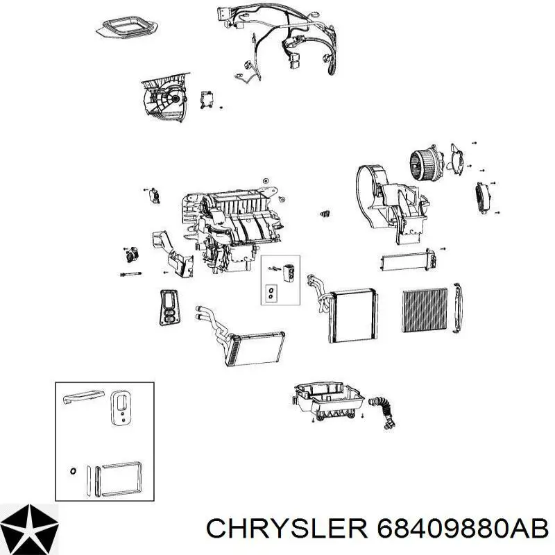 Фільтр повітряний обігрівача Chrysler 68409880AB ціна, від 15.06 USD