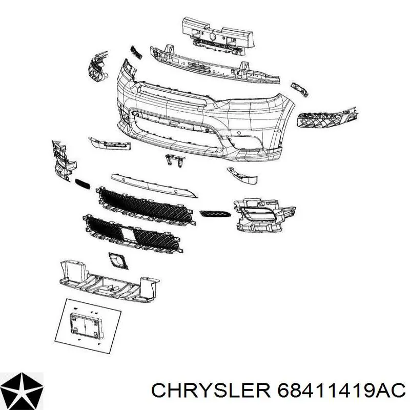 Кріплення бампера Chrysler 68191931AC ціна, від 4.99 USD