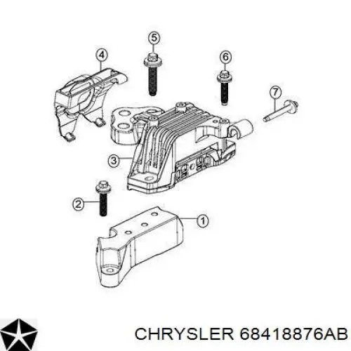 Ліва подушка двигуна Chrysler 68418876AB ціна, від 92.37 USD
