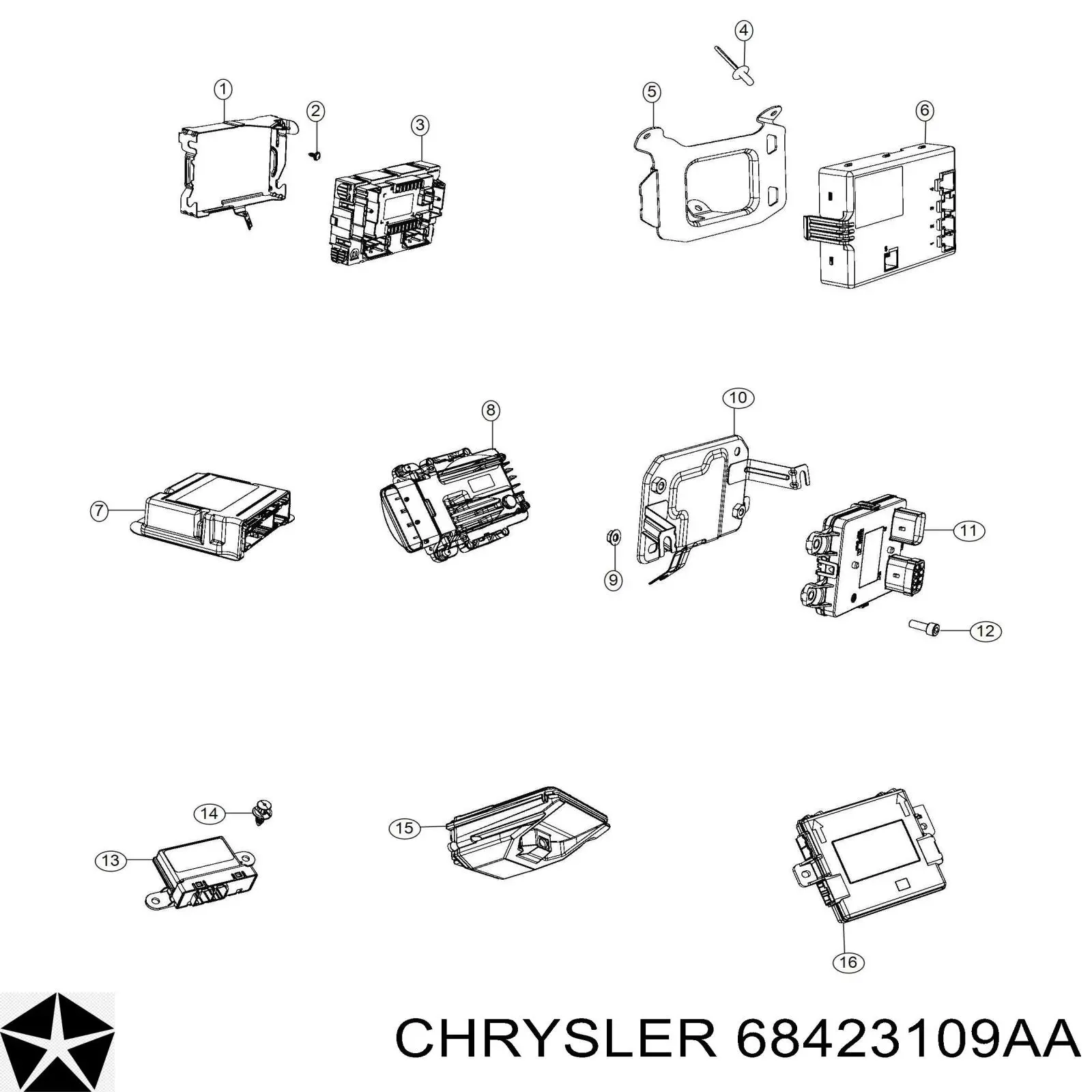 68423109AA Chrysler Модуль керування (ЕБУ) повним приводом