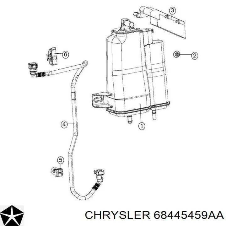 Адсорбер парів палива Chrysler 68445459AA ціна, від 57.58 USD