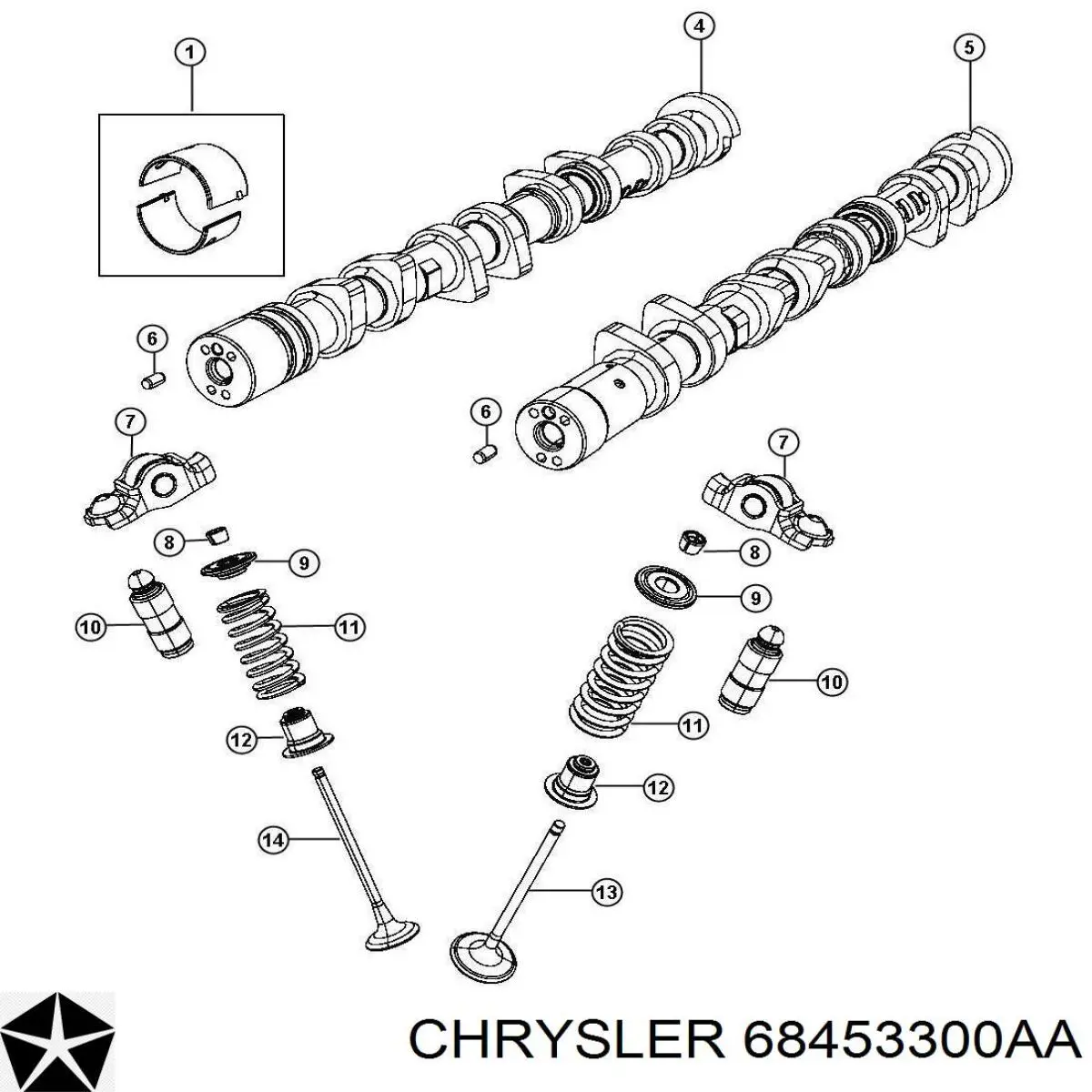 05047447AA Chrysler клапан випускний