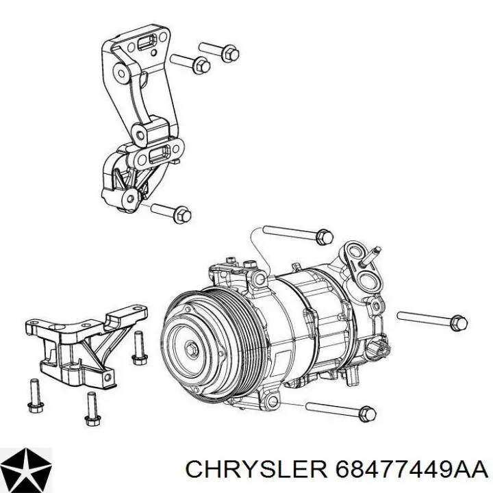 68280720AA Chrysler Компресор холодоагенту
