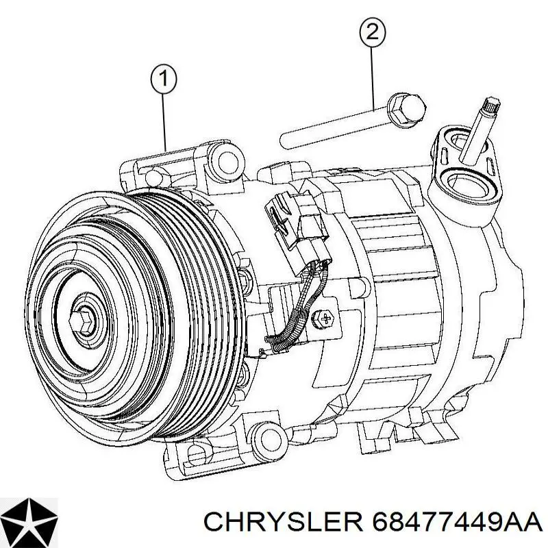 68280720AA Chrysler компресор кондиціонера