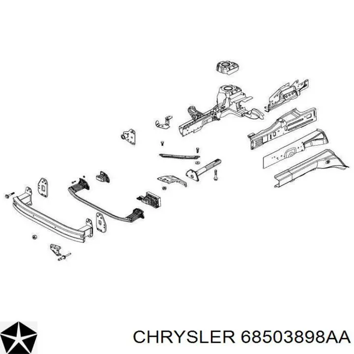 68264563AA Chrysler Лонжерон рами передній правий