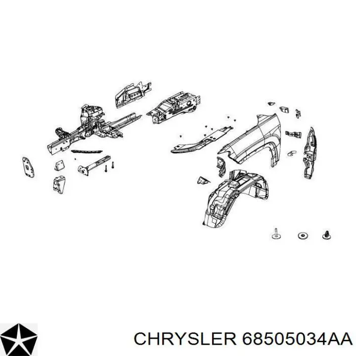 Підкрилок переднього крила, правий K55112698AB Fiat/Alfa/Lancia