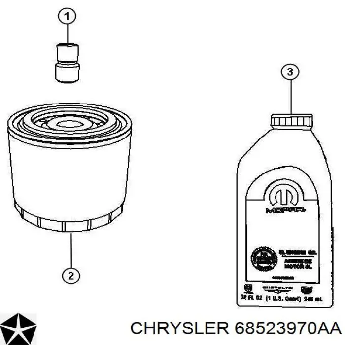  Chrysler 68523970AA ціна, від 47.41 USD