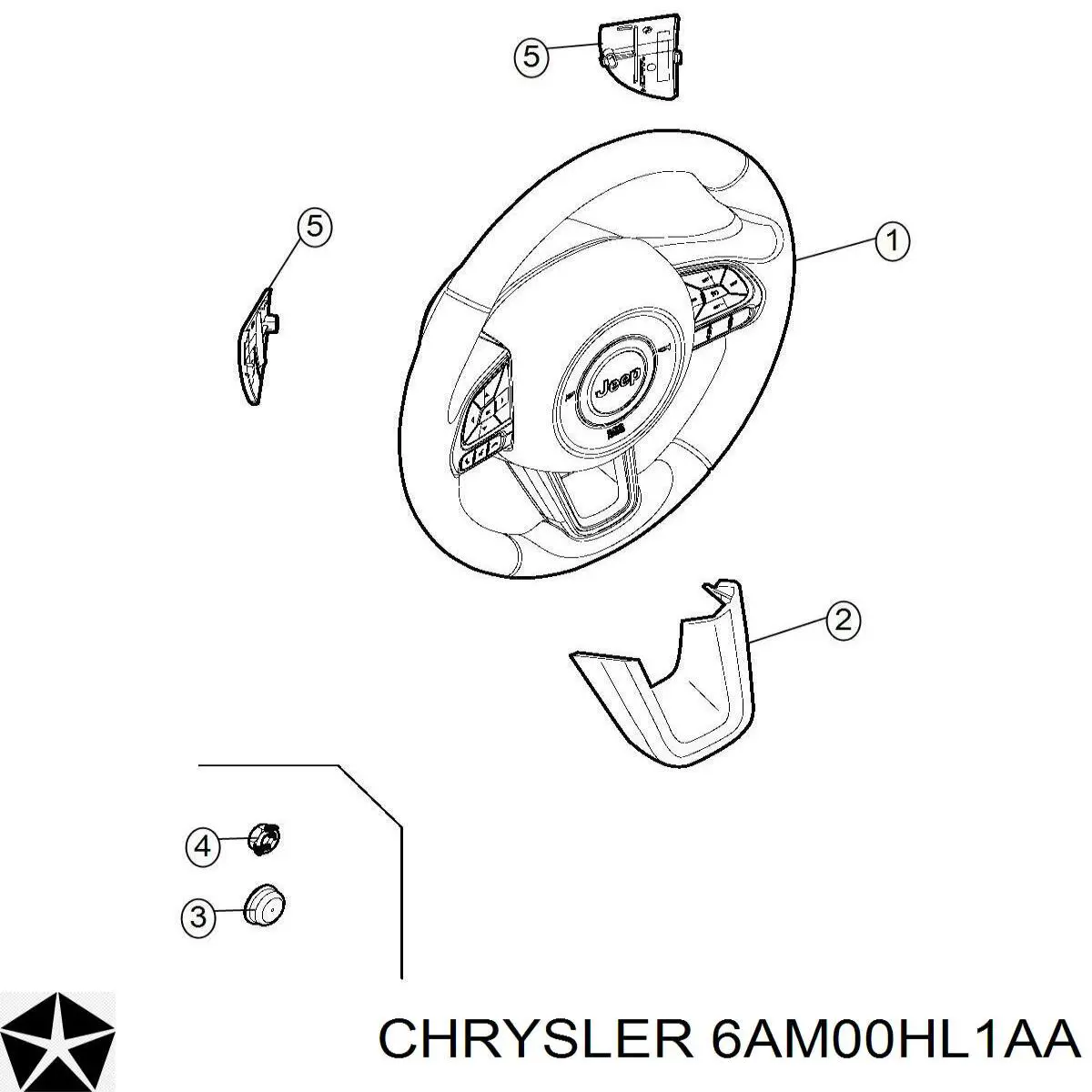 6AM00HL1AA Chrysler Рульове колесо